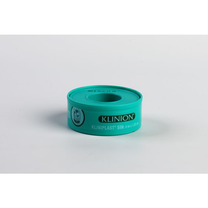 Klinion Kliniplast Silk zijden hechtpleister 5 m x 1,25 cm, 18 stuks