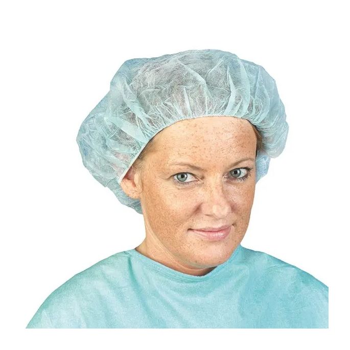 Mediware ronde zusterhoed BOUFFANT viscose groen, Ø 52,5 cm, 100 stuks
