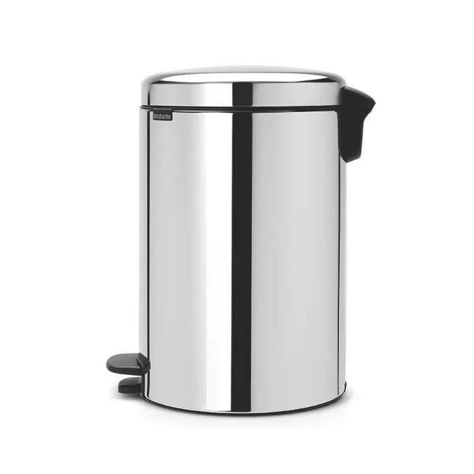 Pedaalemmer NewIcon, 20 liter, Brilliant Steel, met zinken inzetbak