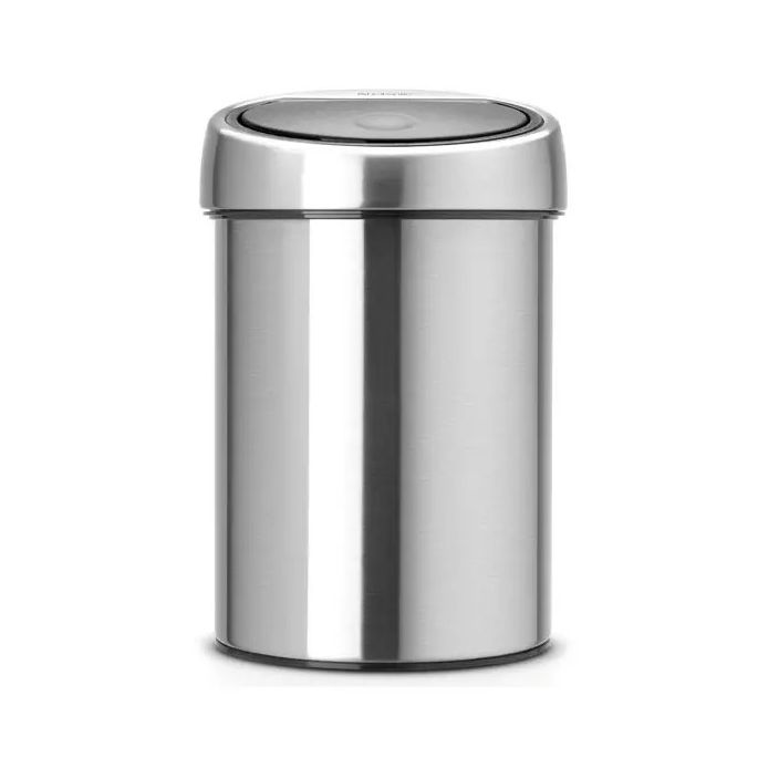 Touch Bin afvalbak, 3 liter, met kunststof inzetbak, Matt Steel