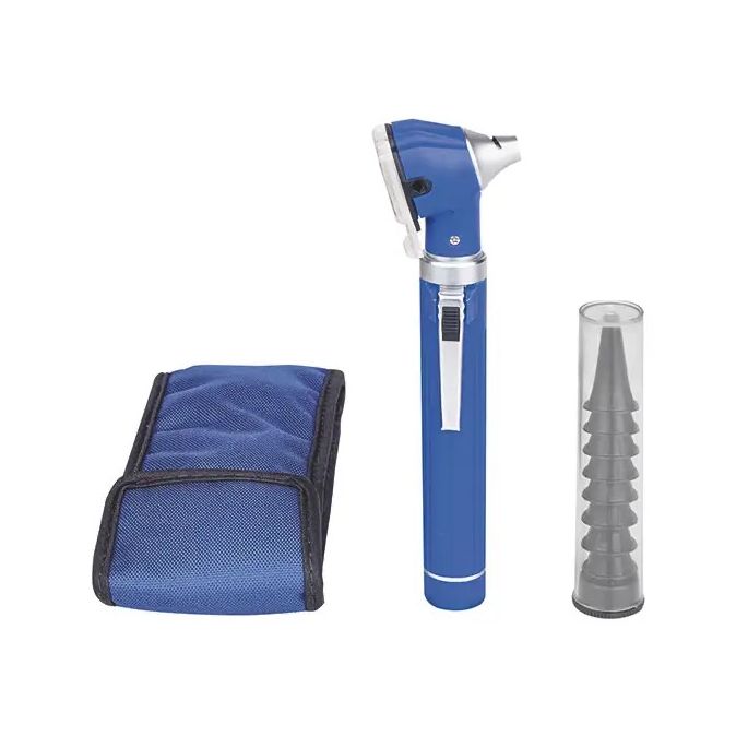 Mediware fiberoptisch zakotoscoop blauw, inclusief oortrechters en nylon etui