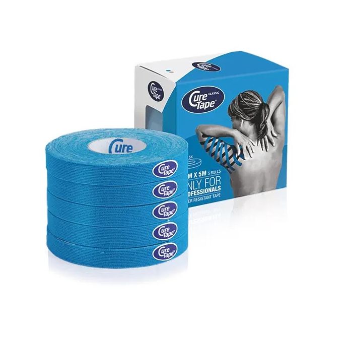 Curetape Classic kinesiologische tape, blauw, 5 cm x 5 m