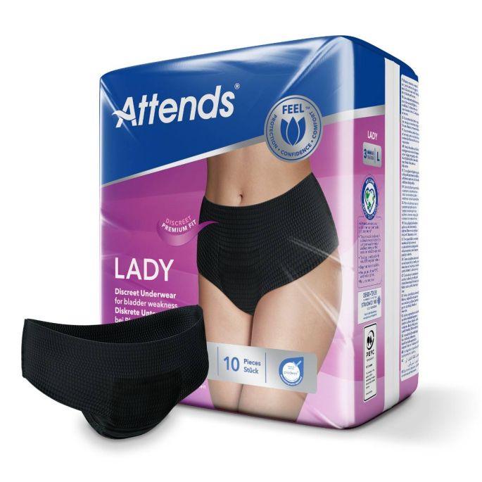 ATTENDS Lady Discreet Underwear 3 L, 10 stuks