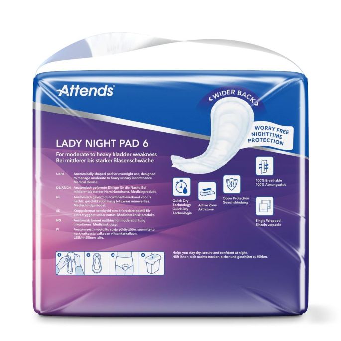 ATTENDS Lady Night Pad 6, 30 stuks