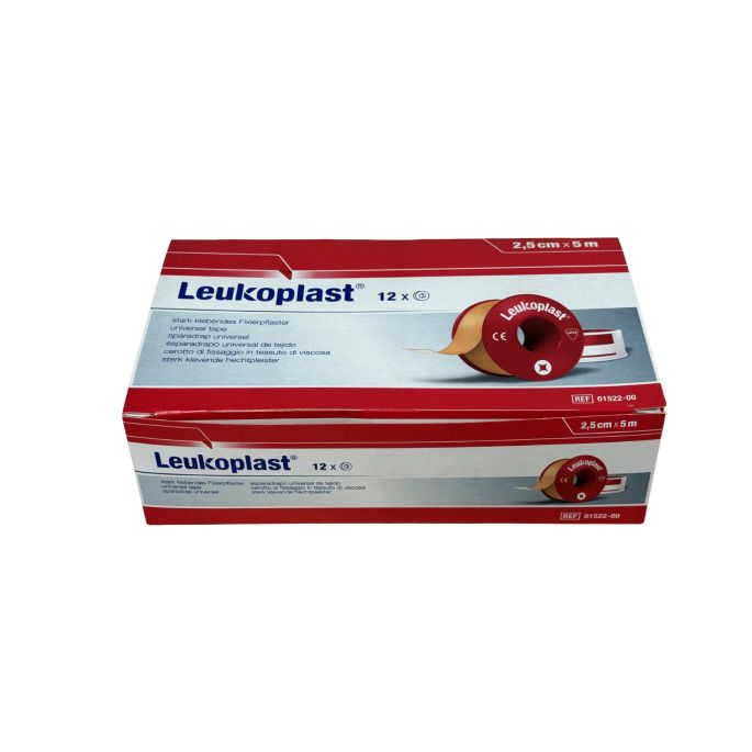 Leukoplast hechtpleister op klem, 2,5 cm x 5 m, 12 stuks