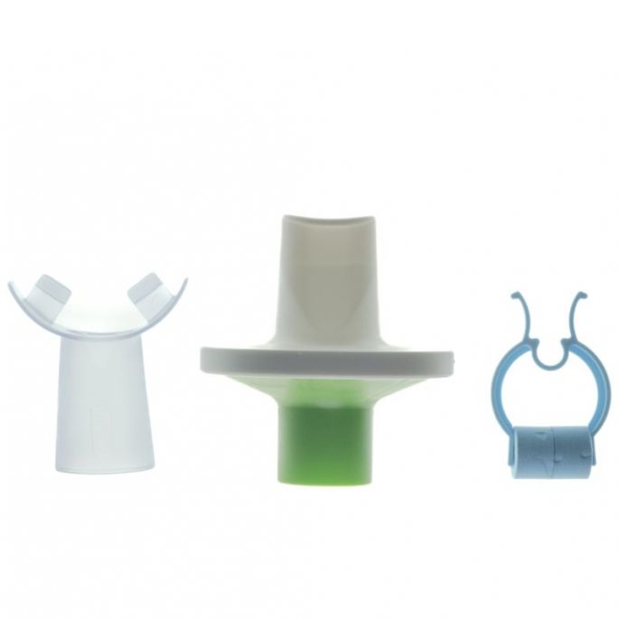 MADA 83 groen bacteriefilter + foam neusklem en bite-on mondstuk, 80 stuks