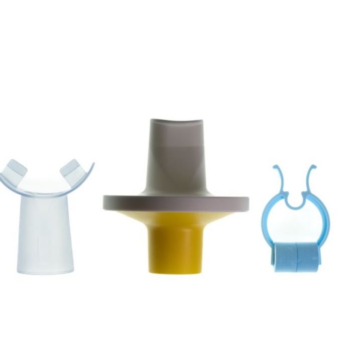 MADA 83B geel bacteriefilter + foam neusklem en bite-on mondstuk, 80 stuks