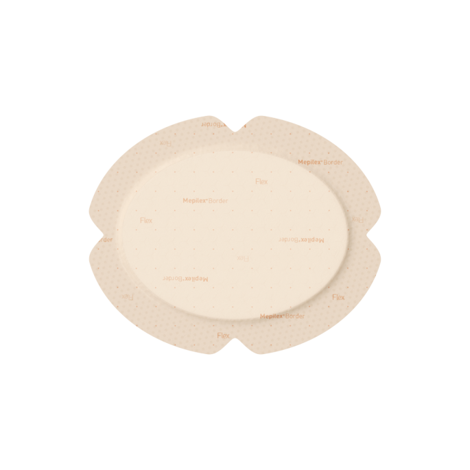 Mepilex Border Flex Ovaal schuimverband (Flex technologie), 15 x 19 cm, 5 x 1 stuk
