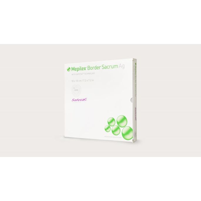 Mepilex Border Sacrum Ag schuimverband, 23 x 23 cm, 5 x 1 stuk