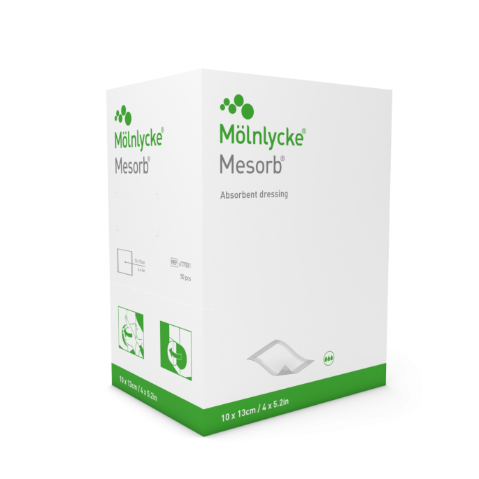 Mesorb absorberend verband, 10 x 13 cm, 50 x 1 stuk
