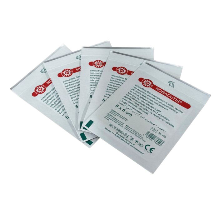 Nobacutis zalfgazen steriel 5 x 5 cm, 50 stuks