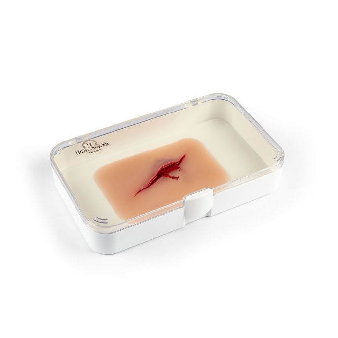 Wondmoulage 'gesneden met glasfragment'