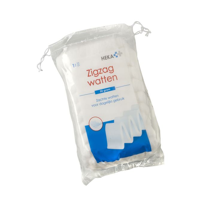 HEKA verbandwatten zigzag 50 g niet steriel