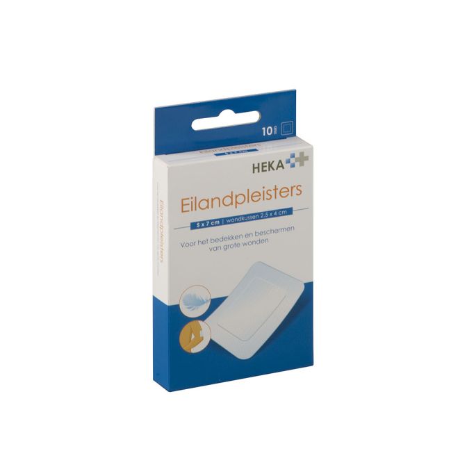 HEKA eilandpleister 5 x 7 cm steriel, 20 stuks