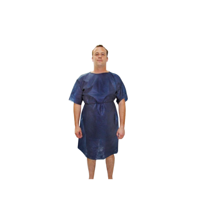 Mölnlycke BARRIER Basic patiëntenhemd korte mouw, blauw, 120 stuks