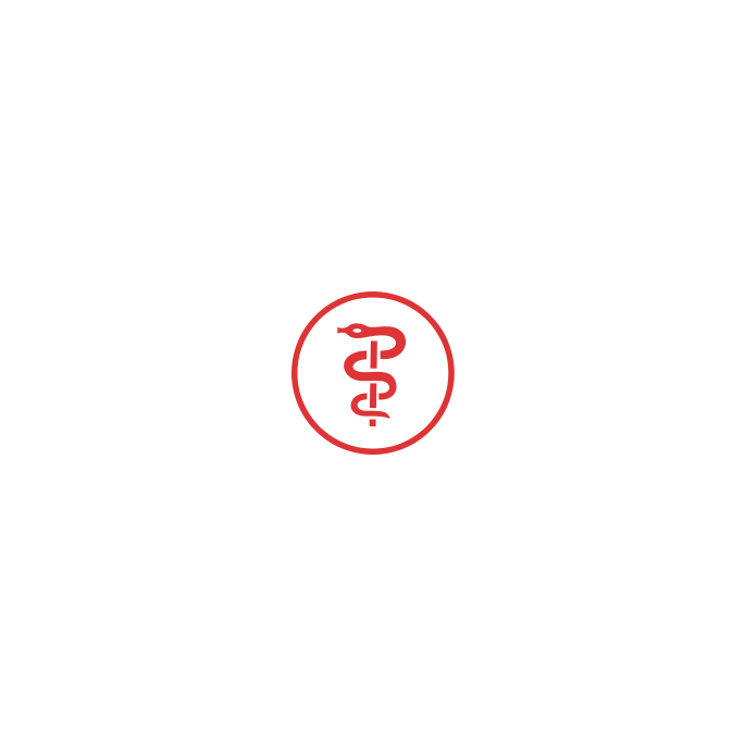 Aesculaapsticker Rood