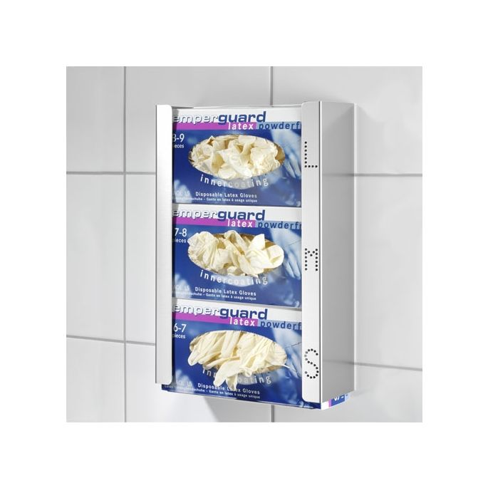 Handschoenen dispenser Trio RVS