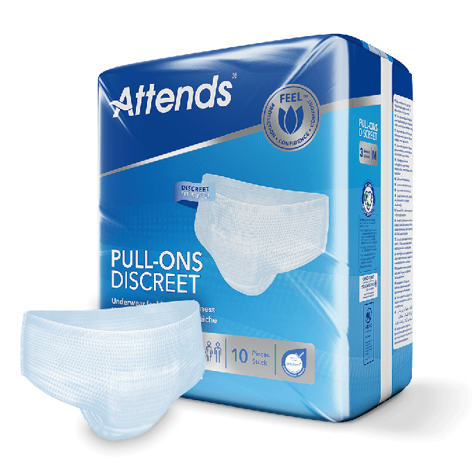 ATTENDS Pull Ons Discreet Underwear 3 M, 10 stuks