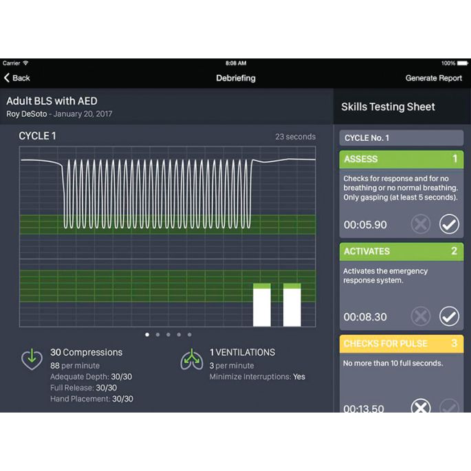 CPR Metrix-bedieningskast en iPad CRISIS/CPARLENE-oefenpop - afbeelding 5