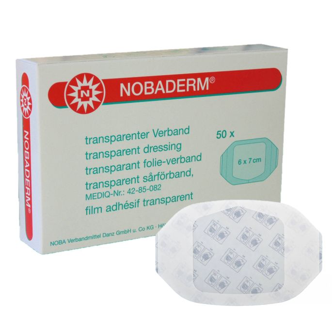 Nobaderm transparant wondverband 6 x 7 cm, 50 stuks