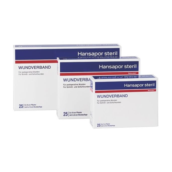 Hansapor Steril 10 x 20 cm, 25 stuks