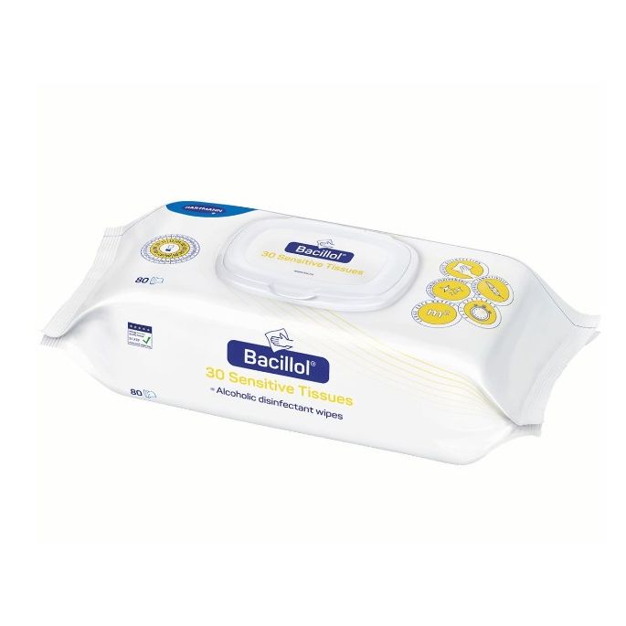 Bacillol 30 Sensitive desinfectiedoekjes, 80 tissues per pak