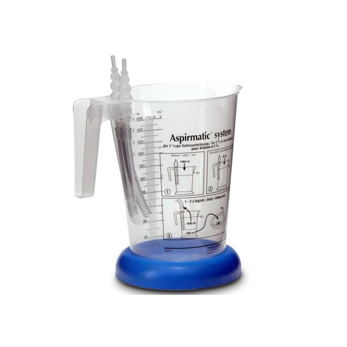 Aspirmatic® system: mengbeker om oplossing aan te maken