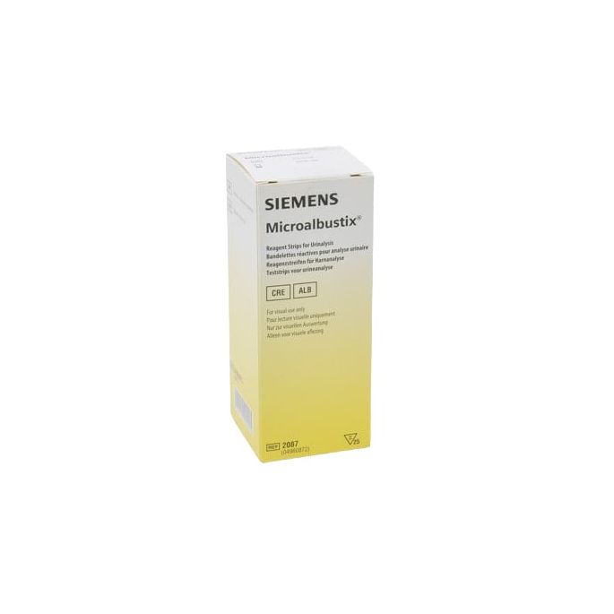 Siemens Microalbustix urine teststrips, 25 stuks