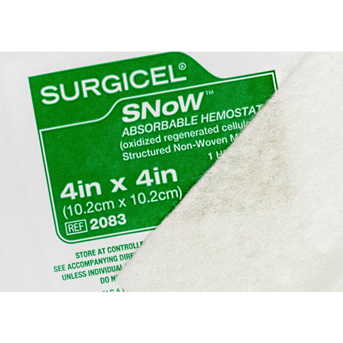 Surgicel Snow Abs 10,2 cm x 10,2 cm, 10 stuks