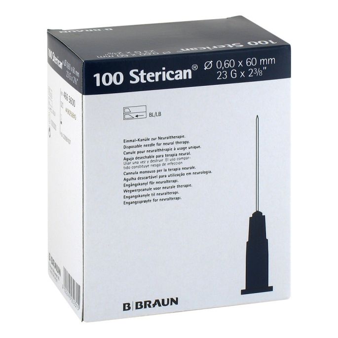B.Braun Sterican injectienaalden blauw 23G, 0,6 x 60 mm, 100 stuks