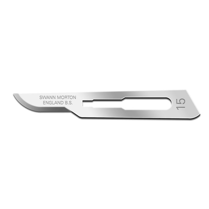 Swann Morton scalpelmesjes carbon, steriel, nr. 15