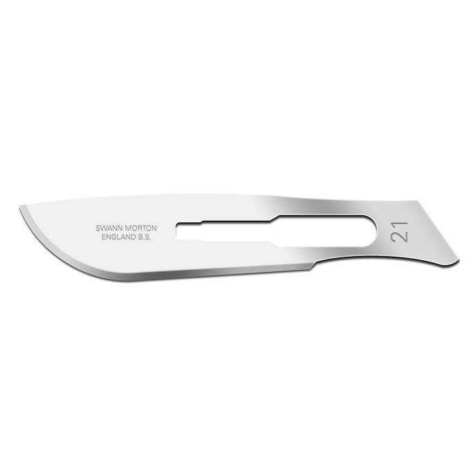 Swann Morton scalpelmesjes carbon, steriel, nr. 21