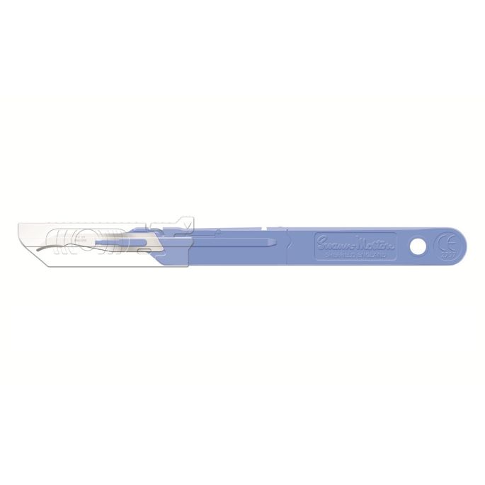 Swann Morton safety scalpel (stitch cutter) met intrekbare beschermkap, wegwerp, RVS, nr. SC, bulkverpakking, niet-steriel