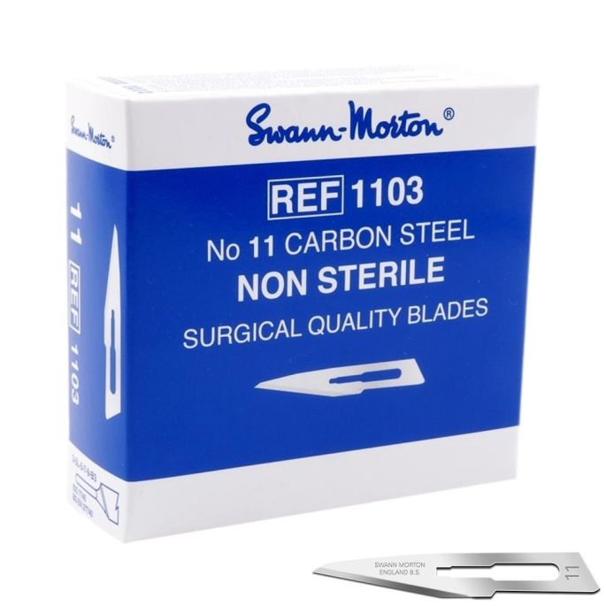 Swann Morton scalpelmesjes carbon, niet steriel, nr. 11
