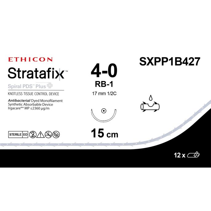 Stratafix Spiral PDS+ violet 4-0, RB-1 naald, SXPP1B427