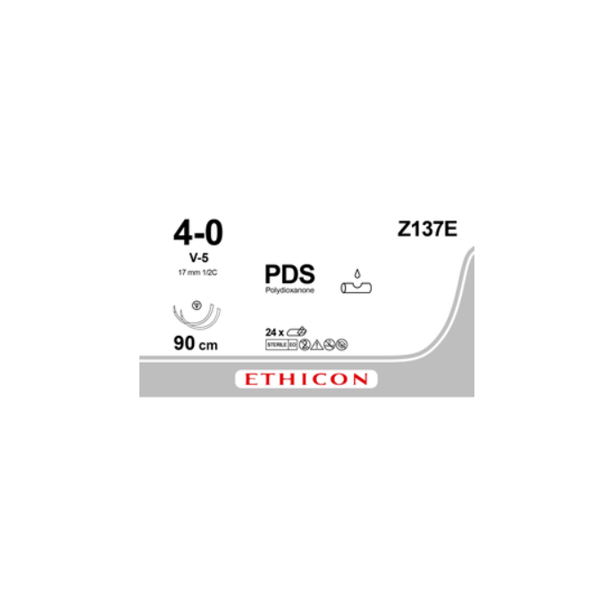 PDSII violet 4-0, V-5 naald, Z137E, 24 stuks