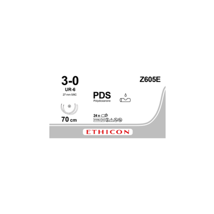 PDSII violet 3-0, UR-6 naald, Z605E, 24 stuks