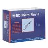 BD Micro-Fine U-100 insulinespuit 1,0 ml + 29G 0,33 x 12,7 mm naald, 100 stuks