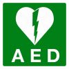 AED Sticker klein, groen