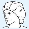 Foliodress cap Comfort Universal wit, 100 stuks