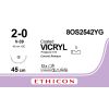 Vicryl gecoat violet 2-0, V-39 CR naald, 8OS2542YG, 12 stuks