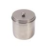 Wattenpot met deksel 100 x 100 mm RVS