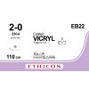 Vicryl gecoat violet 2-0, EN-4 + ESS naald, EB22, 12 stuks