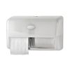 Pearl White Duo toiletrolhouder traditioneel voor 2 rollen