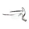 Heine MicroLight2 op S-FRAME met mPack mini, mPack mini riemclip, E4-USB plug-in transformator, USB-kabel, in etui