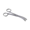 Busch linkshandige navelstrengschaar 16 cm gebogen RVS