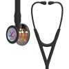 3M Littmann Cardiology IV Diagnostic Stethoscoop Zwart | Rainbow Glans