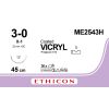 Vicryl gecoat violet 3-0, X-1 naald, ME2543H, 36 stuks