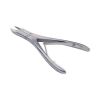 Pedicure-Nageltang met dubbele scharnier en gebogen bek, 15 cm 