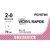 Vicryl Rapide gecoat ongekleurd 2-0, MH PLUS naald, PG1674H, 36 stuks